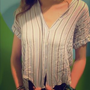 button dope striped top